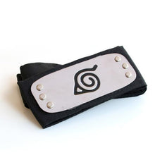 Load image into Gallery viewer, Anime Naruto Kakashi Sasuke Hidden Leaf Village Headband Konoha Cosplay Armband Headwear