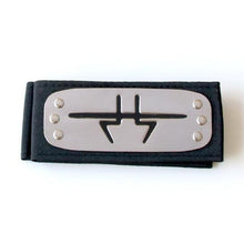 Load image into Gallery viewer, Anime Naruto Kakashi Sasuke Hidden Leaf Village Headband Konoha Cosplay Armband Headwear